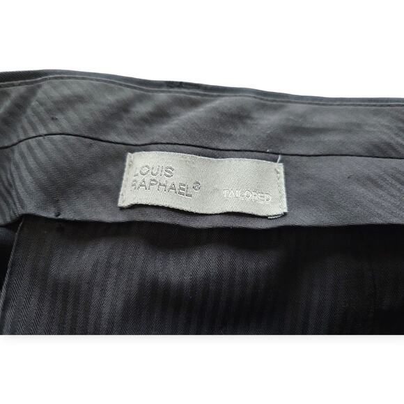 Louis Raphael Tailored Fit Men's Black 36x30 Dress Pants 100% Polyester - Picture 7 of 9